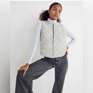 Madewell Quilted Sweater Vest Size Medium